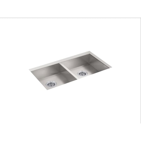 Kohler Vault Undermount Large Double Bowl Kitchen Sink With No Faucet Holes 25940-NA